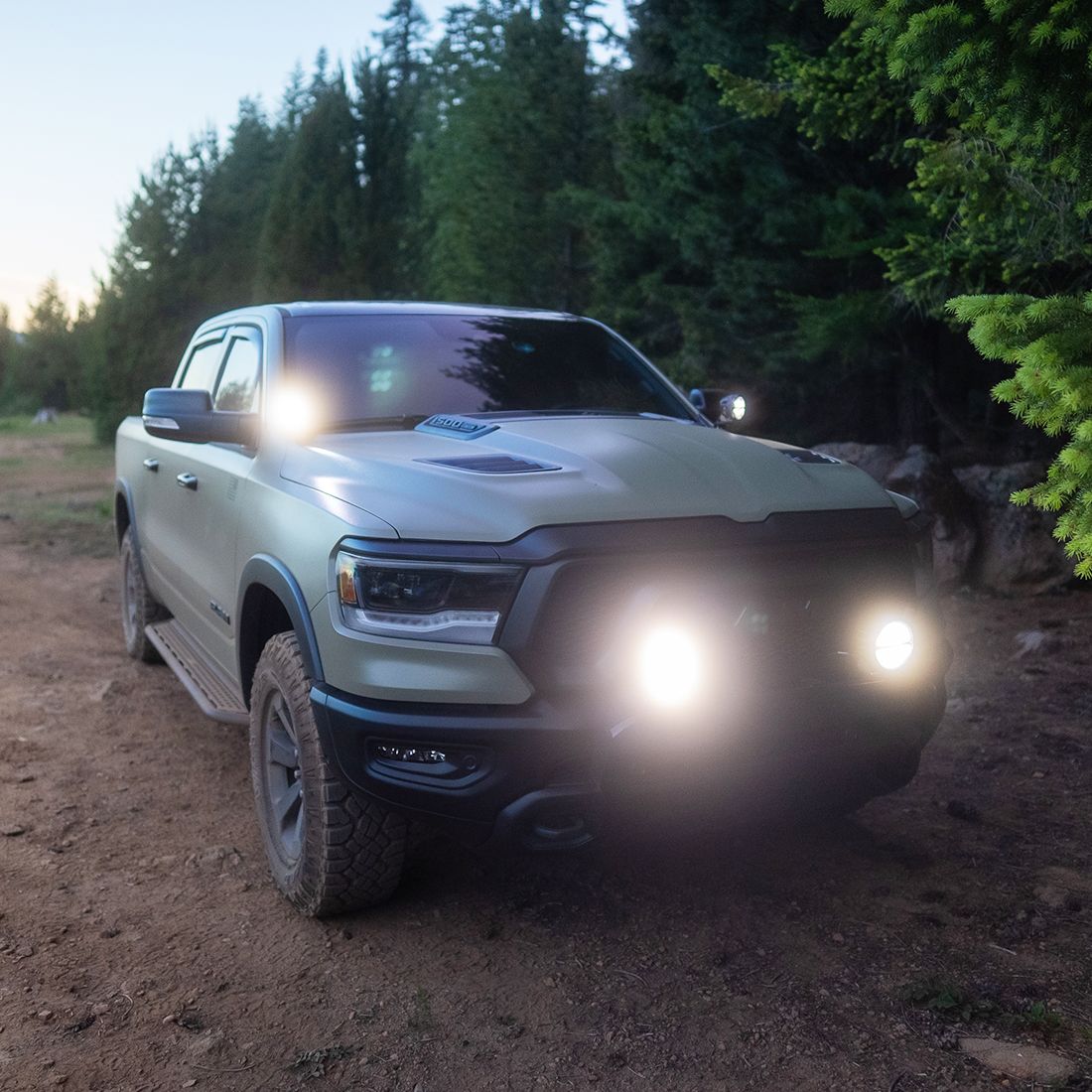 RIGID INDUSTRIES | 2019-Present Dodge RAM 1500 and 2019-Present TRX A-Pillar 4 Inch 360-Series LED Light Kit RIGID Industries | 46718