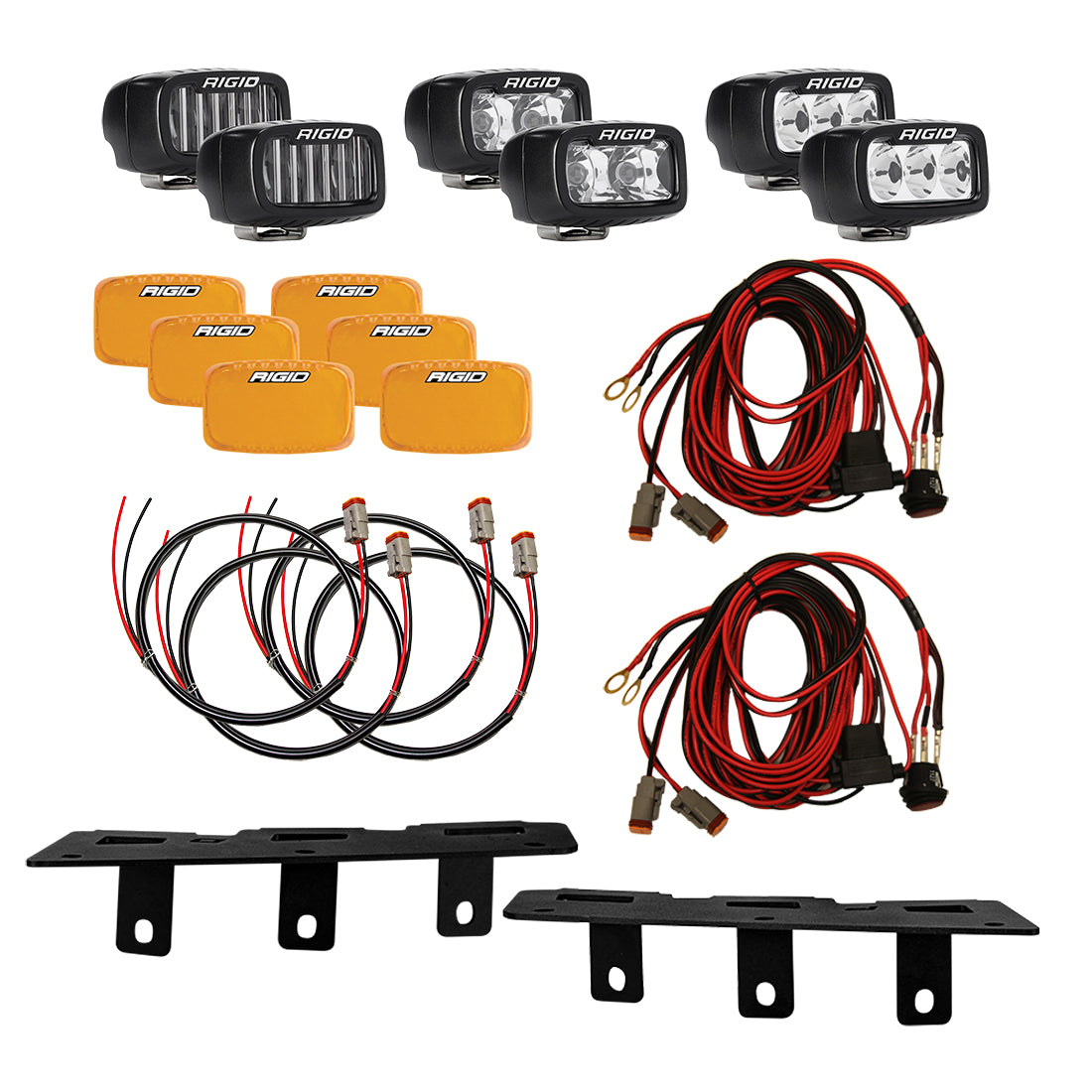 RIGID INDUSTRIES | 2021-Present Bronco Mod Bumper Triple SR-M Fog Light Kit RIGID Industries | 46731
