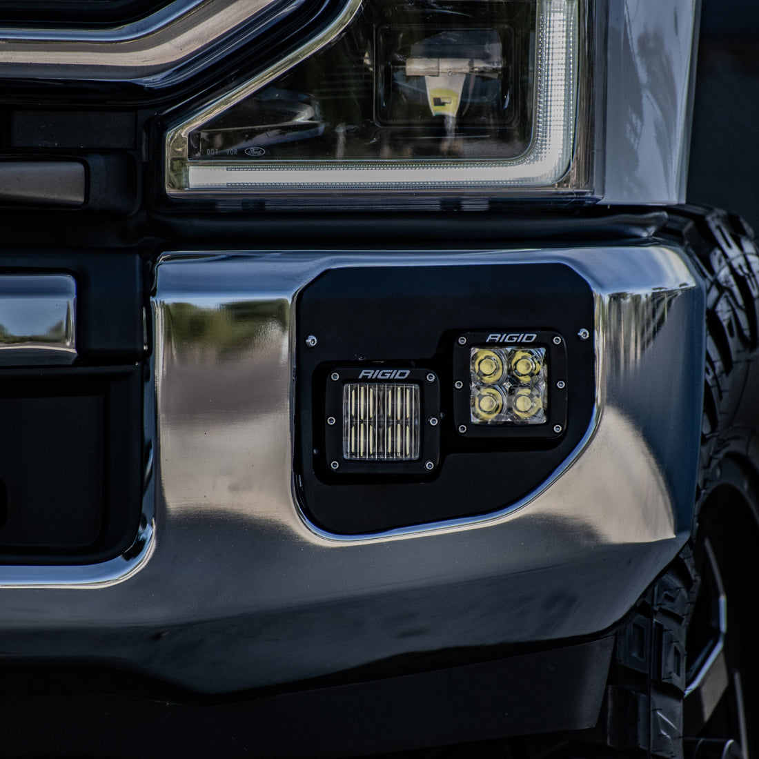 RIGID INDUSTRIES | 2020-Present Ford SuperDuty Dual Fog Light Mounts RIGID Industries | 46733