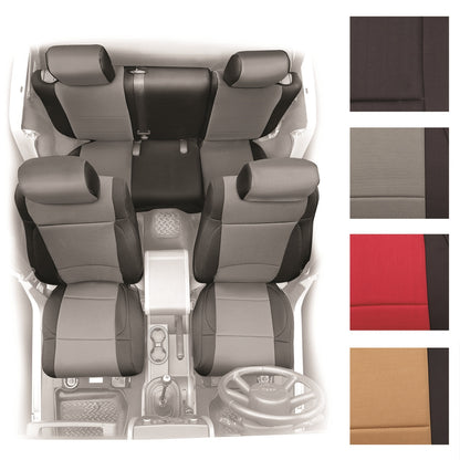 SMITTYBILT | Neoprene Seat Cover Set Front/Rear Black 08-12 Wrangler JK 4 Door Smittybilt |471701