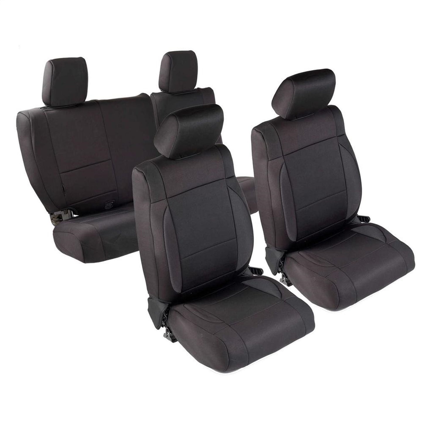 SMITTYBILT | Neoprene Seat Cover Set Front/Rear Black 2007-2018 Jeep Wrangler JK 4 Door Smittybilt |471801