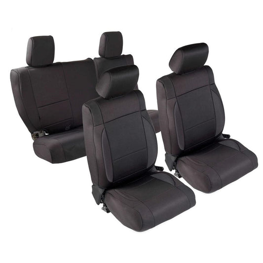 SMITTYBILT | Neoprene Seat Cover Set Front/Rear Black 2007-2018 Jeep Wrangler JK 4 Door Smittybilt |471801