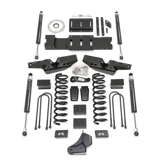 ReadyLIFT 4.5'' coil lift kit - front and rear track bar brackets, front coils and rear blocks, drop brackets w/ Falcon shocks (3500) 49-19430