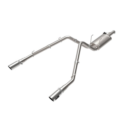 aFe POWER Gemini XV 3 IN 304 Stainless Steel Cat-Back Exhaust System w/ Cut-Out Polished — 49-32083-P