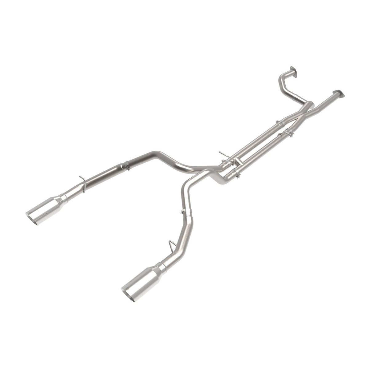 aFe POWER Vulcan Series 3 IN to 3-1/2 IN 304 Stainless Steel Cat-Back Exhaust System w/ Polished Tip — 49-32084-P