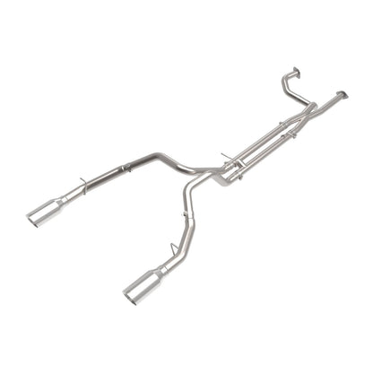 aFe POWER Vulcan Series 3 IN to 3-1/2 IN 304 Stainless Steel Cat-Back Exhaust System w/ Polished Tip — 49-32084-P