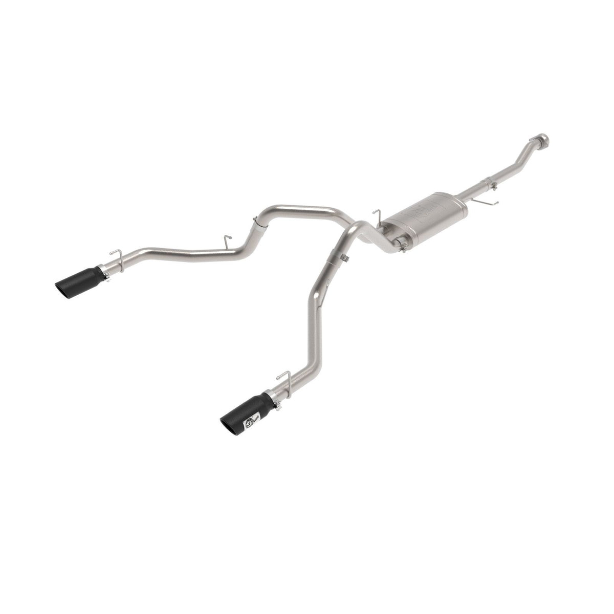 aFe POWER Vulcan Series 3 IN 304SS Cat-Back Exhaust System Dual Rear Exit w/ Black Tips — 49-33127-B