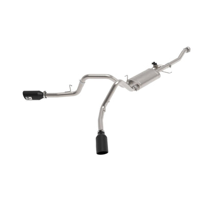 aFe POWER Gemini XV 3 IN 304 Stainless Steel Cat-Back Exhaust System w/ Cut-Out Black — 49-33129-B