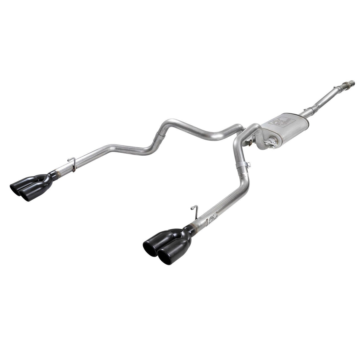aFe POWER Vulcan Series 3 IN to Dual 2-1/2 IN 304 Stainless Steel Cat-Back Exhaust System — 49-34104-B