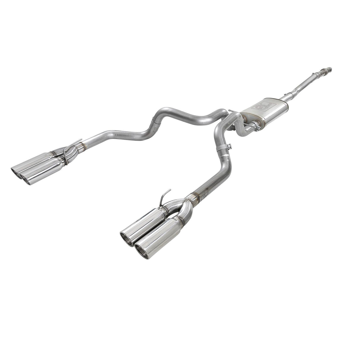 aFe POWER Vulcan Series 3 IN to Dual 3 IN 304 Stainless Steel Cat-Back Exhaust System — 49-34105-P