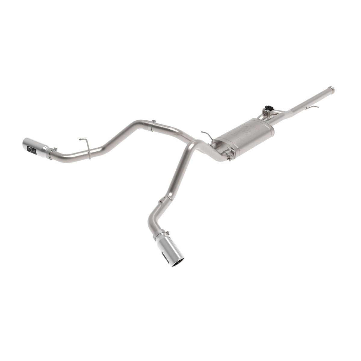 aFe POWER Gemini XV 3 IN 304 Stainless Steel Cat-Back Exhaust System w/ Cut-Out Polished — 49-34132-P