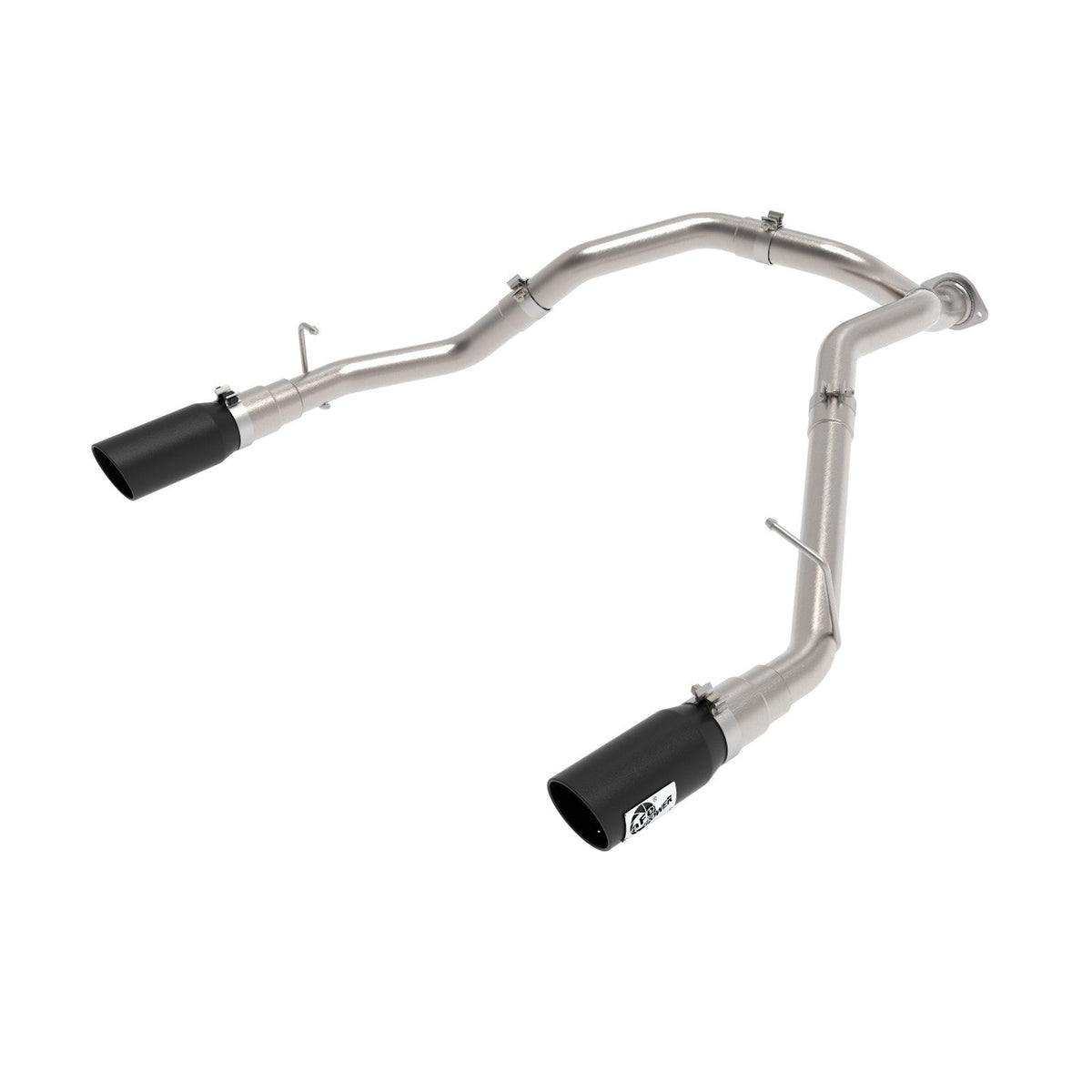 aFe POWER Large Bore-HD 3 IN DPF-Back Stainless Steel Exhaust System w/ Black Tip — 49-42080-B