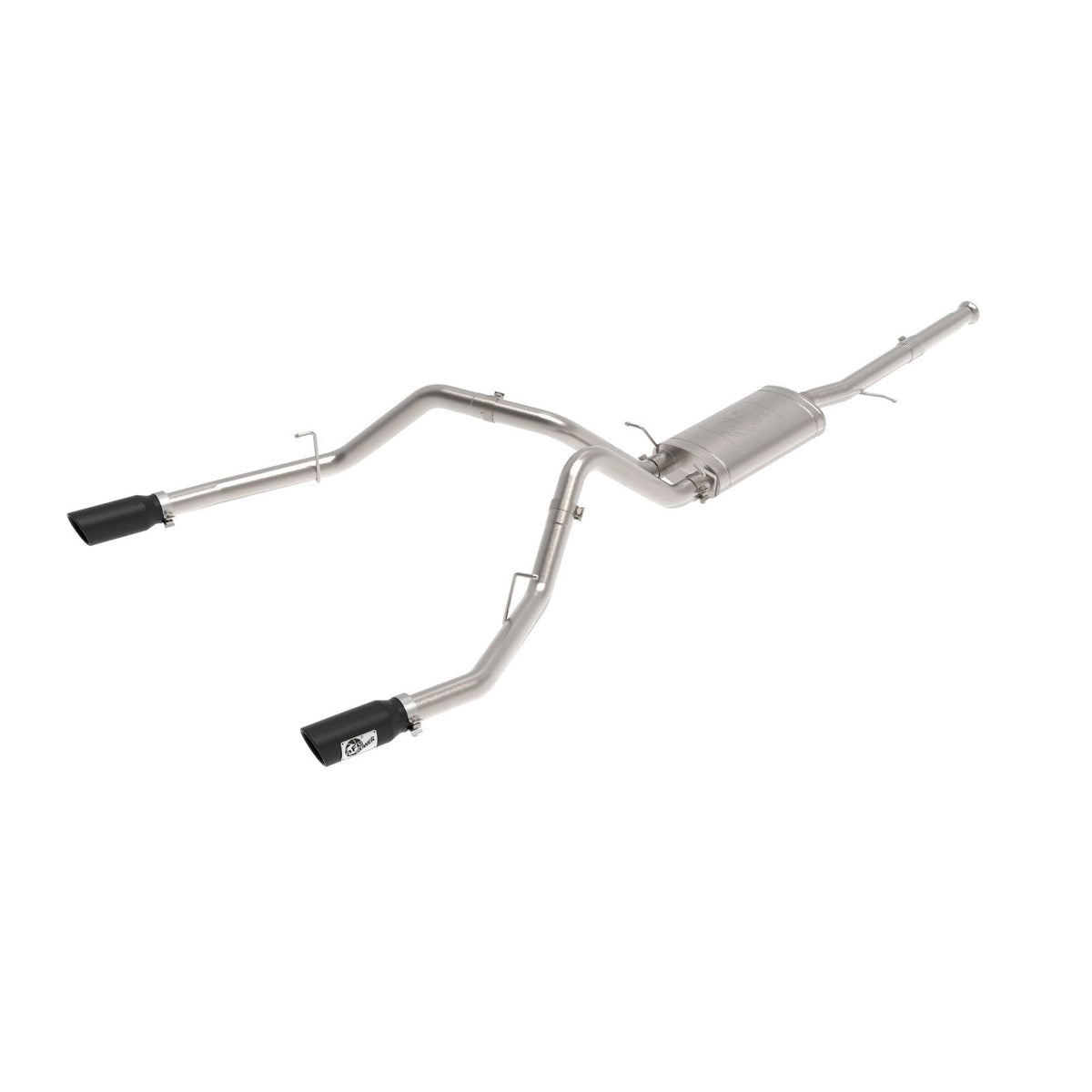 aFe POWER Apollo GT Series 3 IN 409 Stainless Steel Cat-Back Exhaust w/ Dual Black Tip — 49-44135-B
