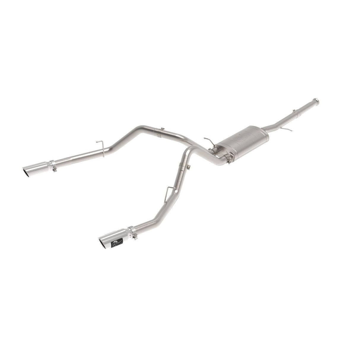 aFe POWER Apollo GT Series 3 IN 409 Stainless Steel Cat-Back Exhaust w/ Dual Polished Tip — 49-44135-P