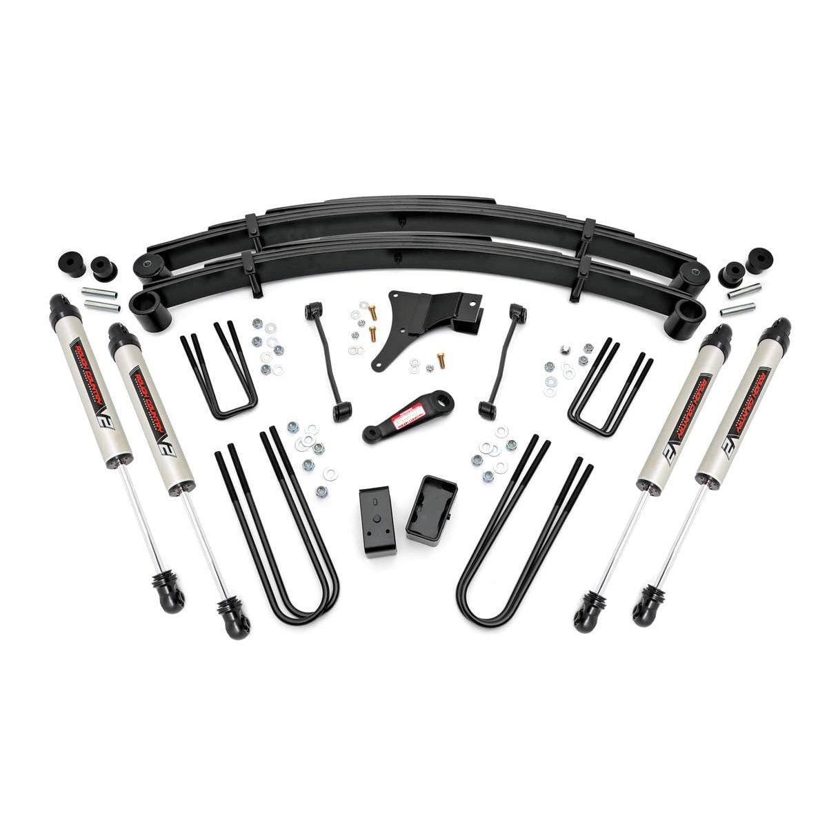 ROUGH COUNTRY 4 Inch Lift Kit | Rear Blocks | V2 | Ford F-250/F-350 Super Duty 4WD (1999) | 49470