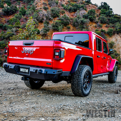 Westin WJ2 Rear Bumper w/Sensor 2020-2024 Jeep Gladiator w/Sensors