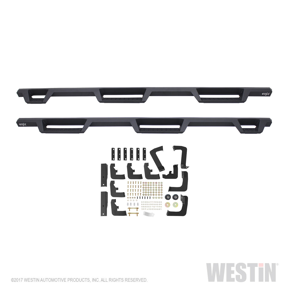 Westin HDX Drop Wheel-to-Wheel Nerf Steps 2017-2022 Ford F-250/350 Crew Cab (6.75' Bed) Textured