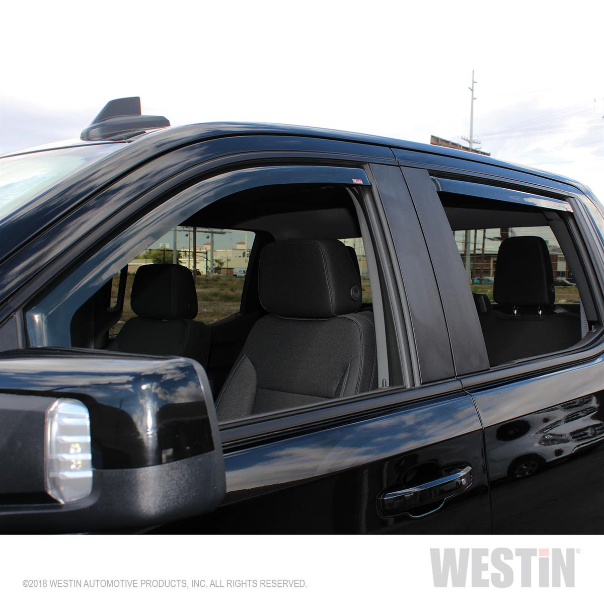 Westin In Channel Wind Deflector 4pc 2019-2024 Chevy/GMC Silverado/Sierra 1500 Crew Cab