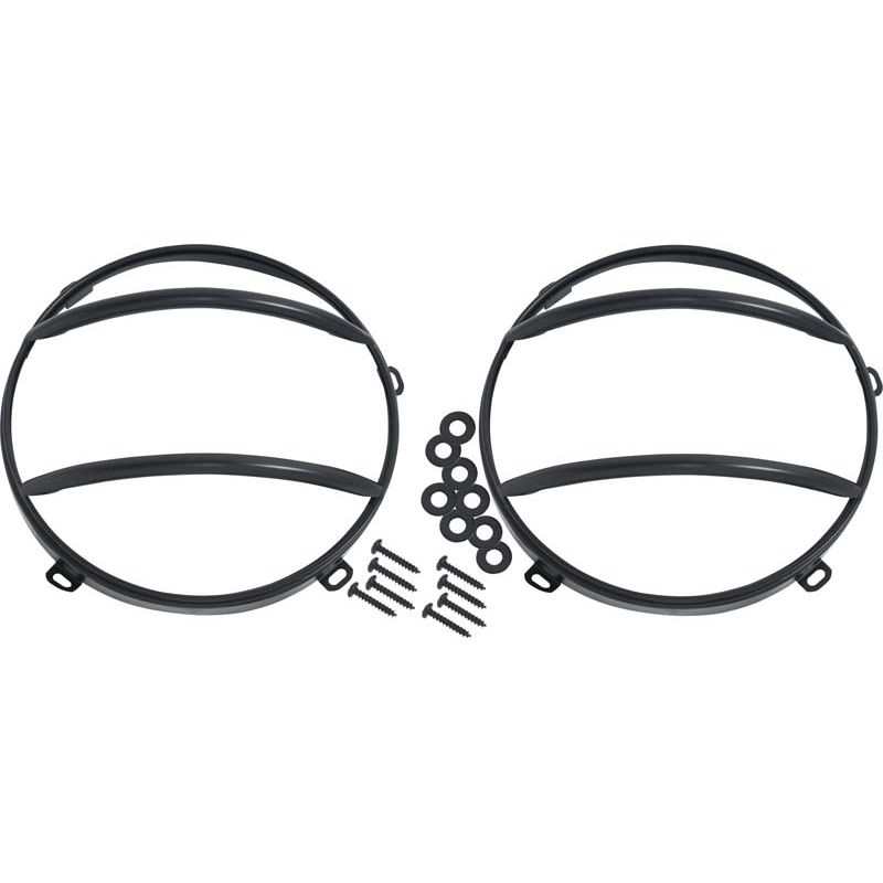 KENTROL Jeep JK Headlight and Marker Cover Set 6 Pieces 07-18 Wrangler JK Powdercoat Black Kentrol  50013