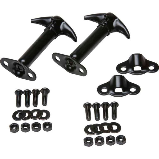 KENTROL Jeep CJ/YJ Hood Catch Pair 55-95 CJ and Wrangler YJ Powdercoat Black Kentrol  50401