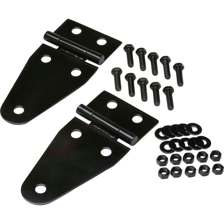 KENTROL Jeep CJ/YJ Hood Hinge Pair 55-95 CJ and Wrangler YJ Powdercoat Black Kentrol  50402