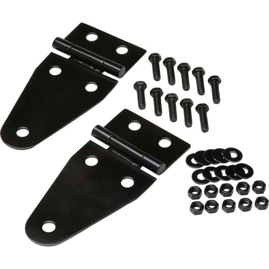 KENTROL Jeep CJ/YJ Hood Hinge Pair 55-95 CJ and Wrangler YJ Powdercoat Black Kentrol  50402