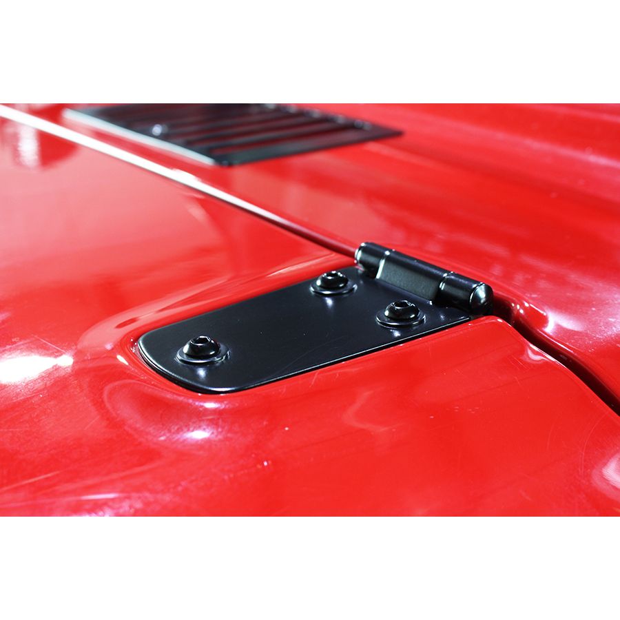 KENTROL Jeep TJ Hood Hinge Pair 97-06 Wrangler TJ Powdercoat Black Kentrol  50476