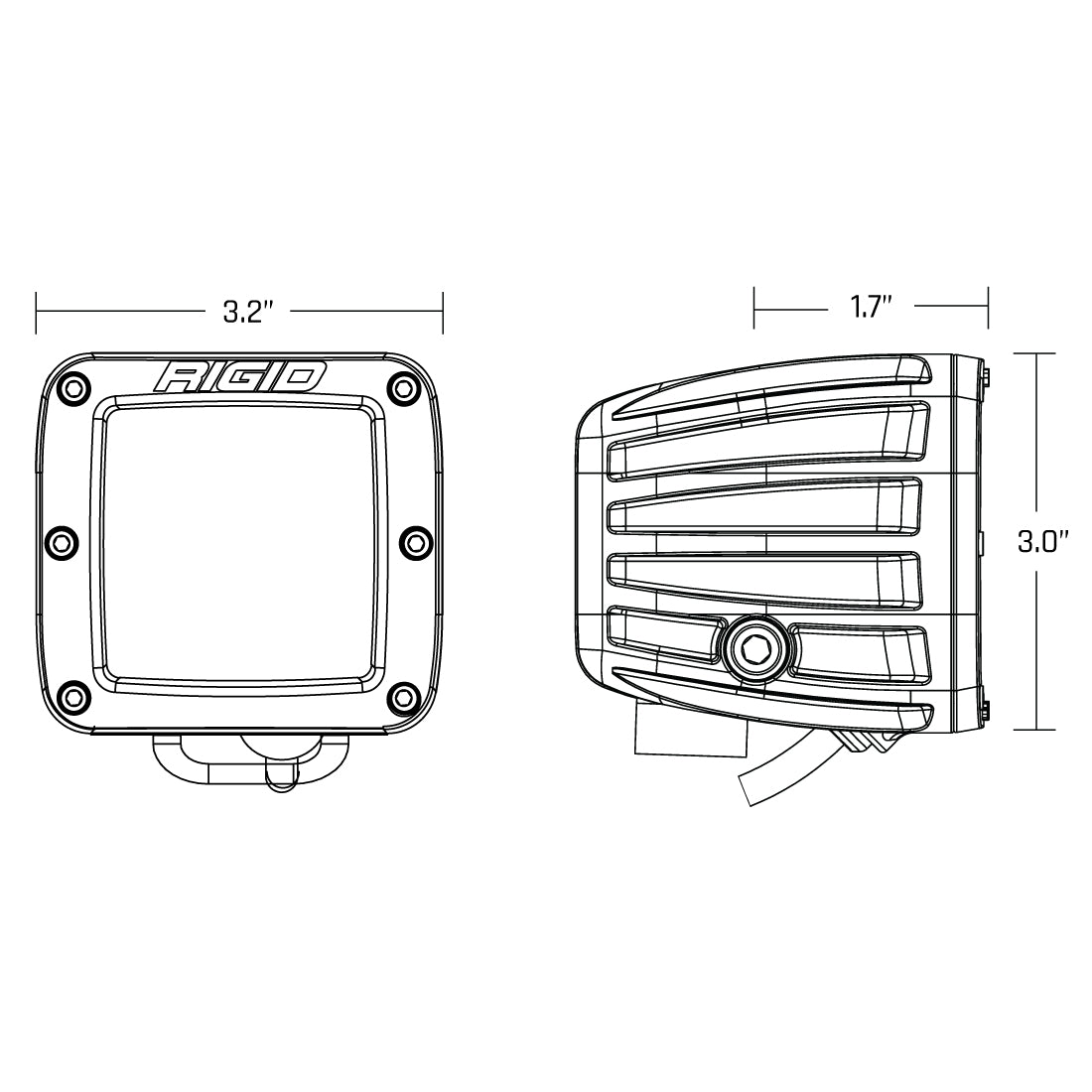 RIGID INDUSTRIES | SAE Fog Light White Pair D-Series Pro RIGID Industries | 504815