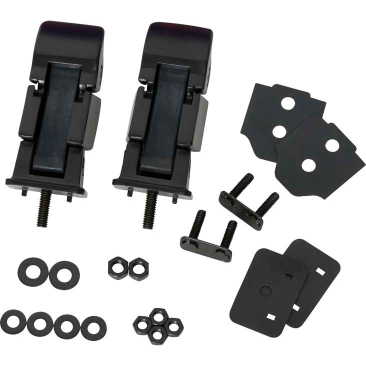 KENTROL Jeep TJ Hood Catch Pair 97-06 Wrangler TJ Powdercoat Black Kentrol  50489