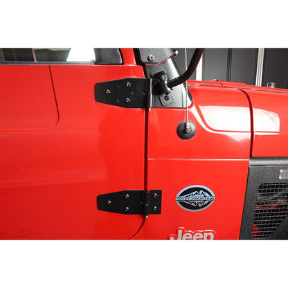 KENTROL Jeep TJ Door Hinge Set 4 Pieces 97-06 Wrangler TJ Powdercoat Black Kentrol  50525