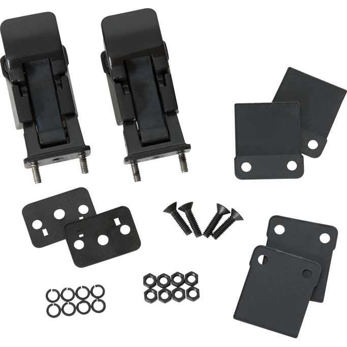KENTROL Jeep CJ/YJ Hood Catch Pair TJ Style 42-95 CJ and Wrangler YJ Powdercoat Black Kentrol  50563