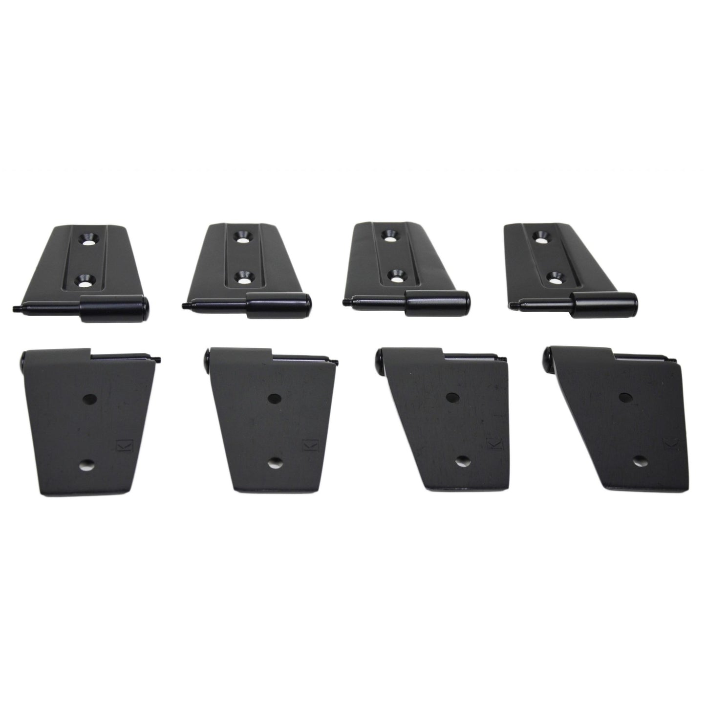 Kentrol Door Hinge Set (8 Pieces) Black Powder Coated Stainless for 2007-2018 JKU 50576