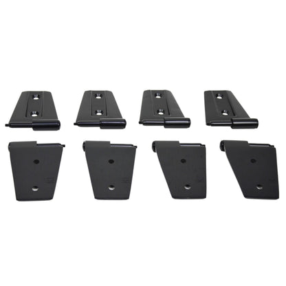 Kentrol Door Hinge Set (8 Pieces) Black Powder Coated Stainless for 2007-2018 JKU 50576