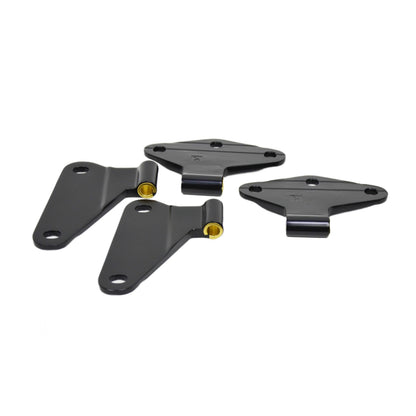 KENTROL Jeep JK Body Door Hinge Set 4 Pieces 2 Door 07-18 Wrangler JK Powdercoat Black Kentrol  50580