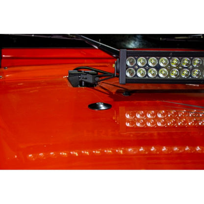 KENTROL Jeep Wrangler Hood Bumper Deletes For 97-19 Wrangler JK/TJ Black Powdercoat Stainless Steel Kentrol  50723