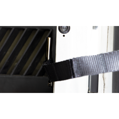 KENTROL Jeep TJ Polished Stainless Door Strap Kit For Wrangler TJ Black Powdercoat Stainless Steel Kentrol  50724