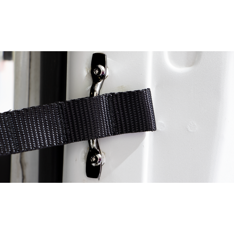 KENTROL Jeep TJ Polished Stainless Door Strap Kit For Wrangler TJ Black Powdercoat Stainless Steel Kentrol  50724