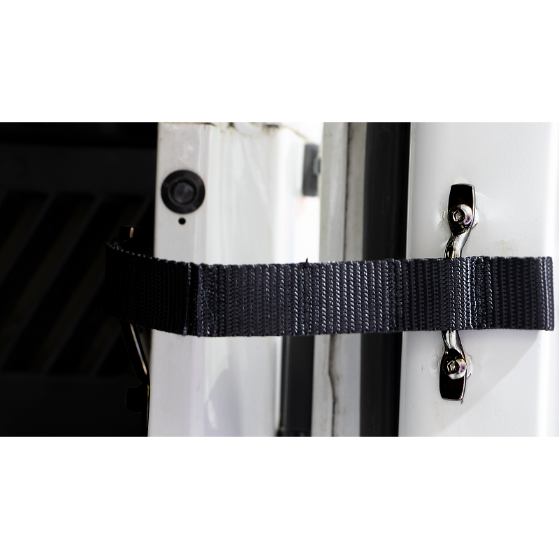 KENTROL Jeep TJ Polished Stainless Door Strap Kit For Wrangler TJ Black Powdercoat Stainless Steel Kentrol  50724