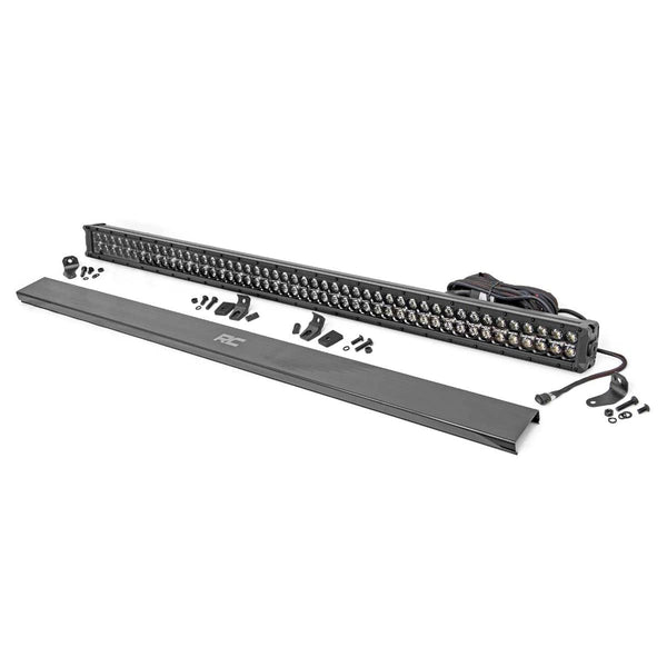 ROUGH COUNTRY | 50 Inch Black Series LED Light Bar  Dual Row  Cool White DRL | 70950BD