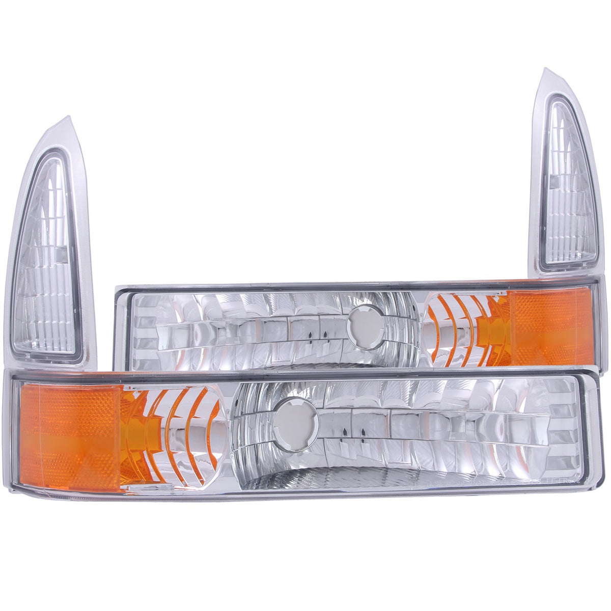 ANZO USA ZUKT_511039 Anzo ZUKT_511039 Parking Light Assembly Euro Clear Lens Chrome