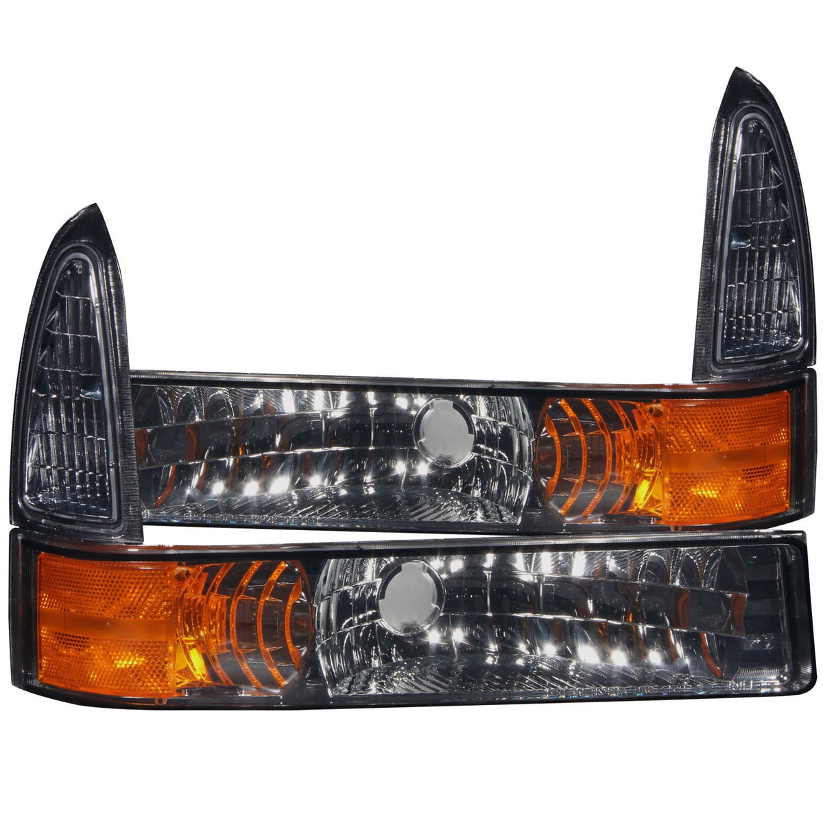 ANZO USA ZUKT_511041 Anzo ZUKT_511041 Parking Light Assembly Euro Smoke Lens Black