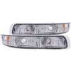 Anzo USA | Parking Light Assembly Euro Clear Lens Chrome Housing Amber Reflector Pair | Fits Silverado 1500 | 511064