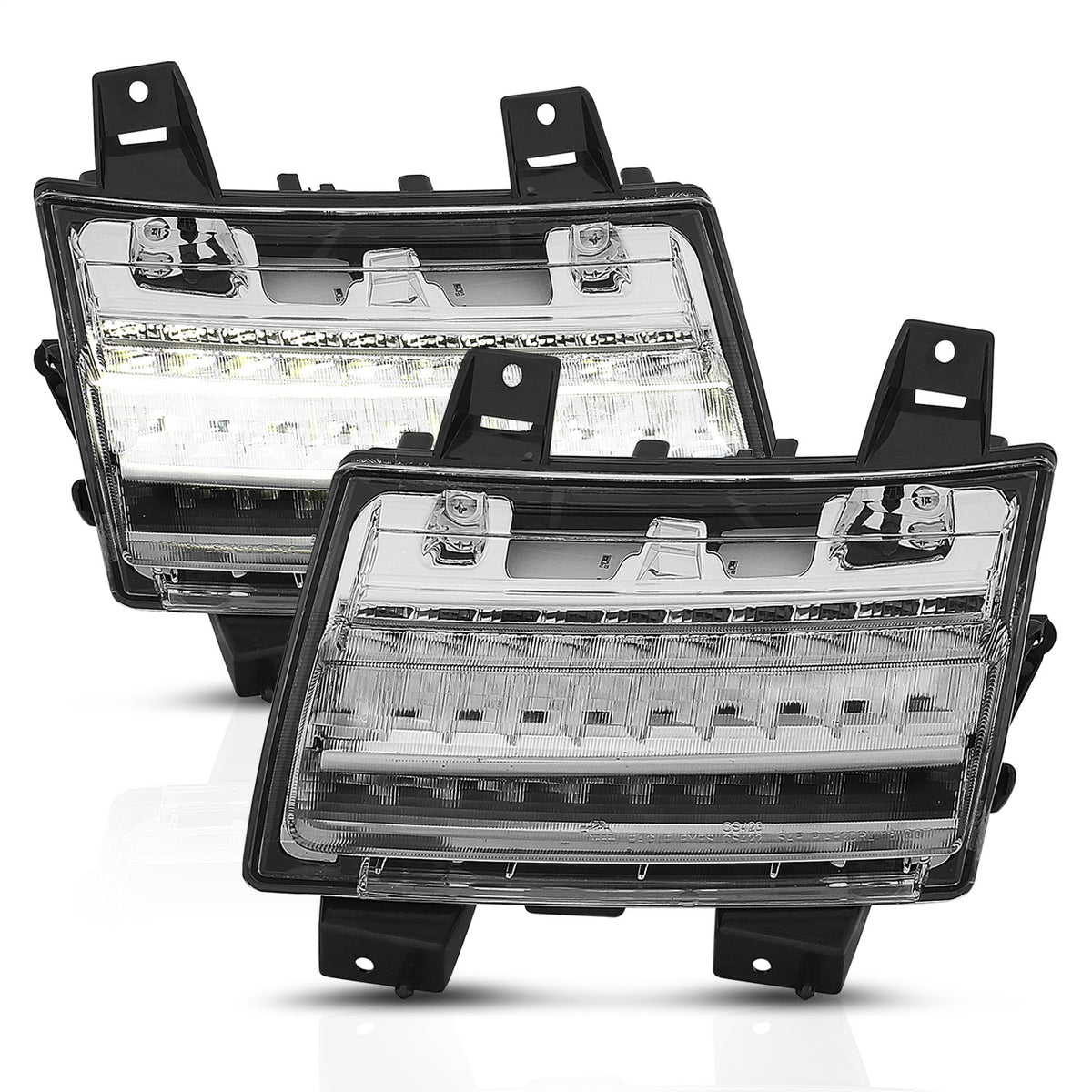 ANZO USA ZUKT_511082 Anzo ZUKT_511082 Side Marker Light Assembly LED Chrome Clear