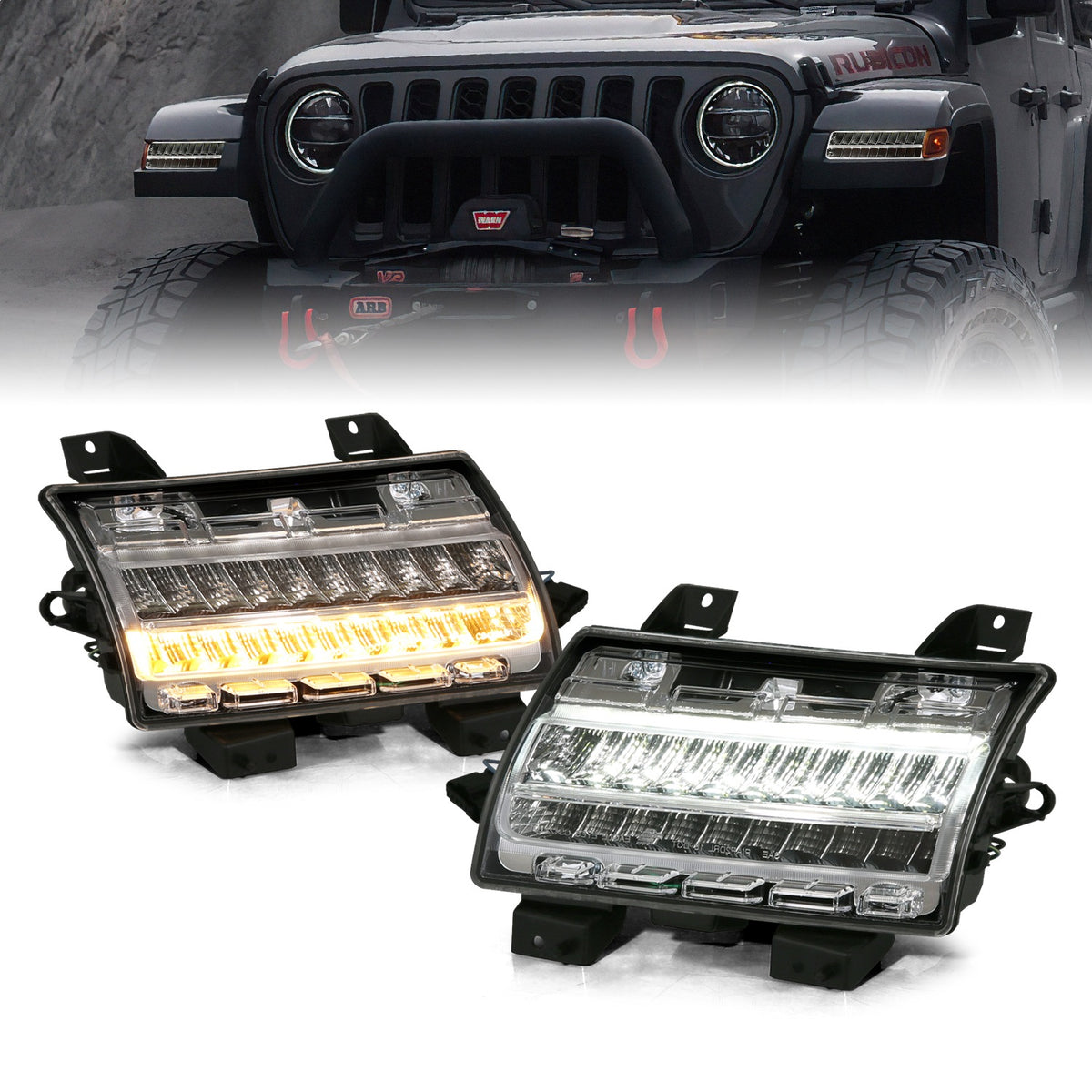 ANZO USA ZUKT_511083 Anzo ZUKT_511083 Side Marker Light Assembly LED Chrome Clear