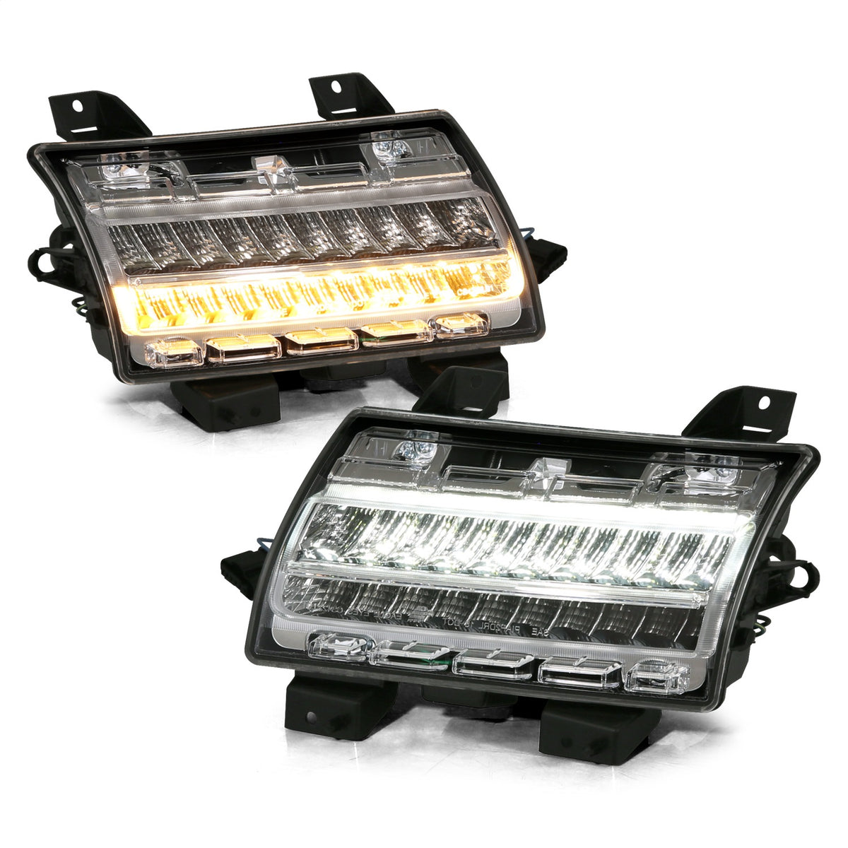 ANZO USA ZUKT_511083 Anzo ZUKT_511083 Side Marker Light Assembly LED Chrome Clear