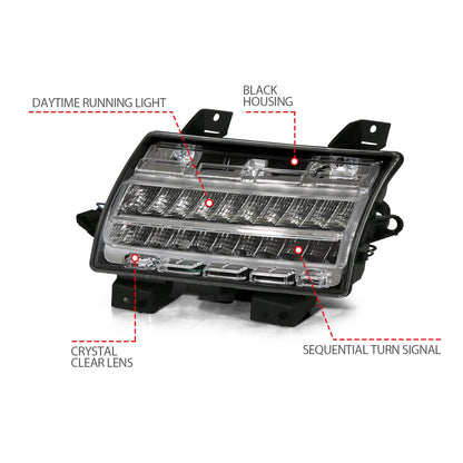ANZO USA ZUKT_511083 Anzo ZUKT_511083 Side Marker Light Assembly LED Chrome Clear