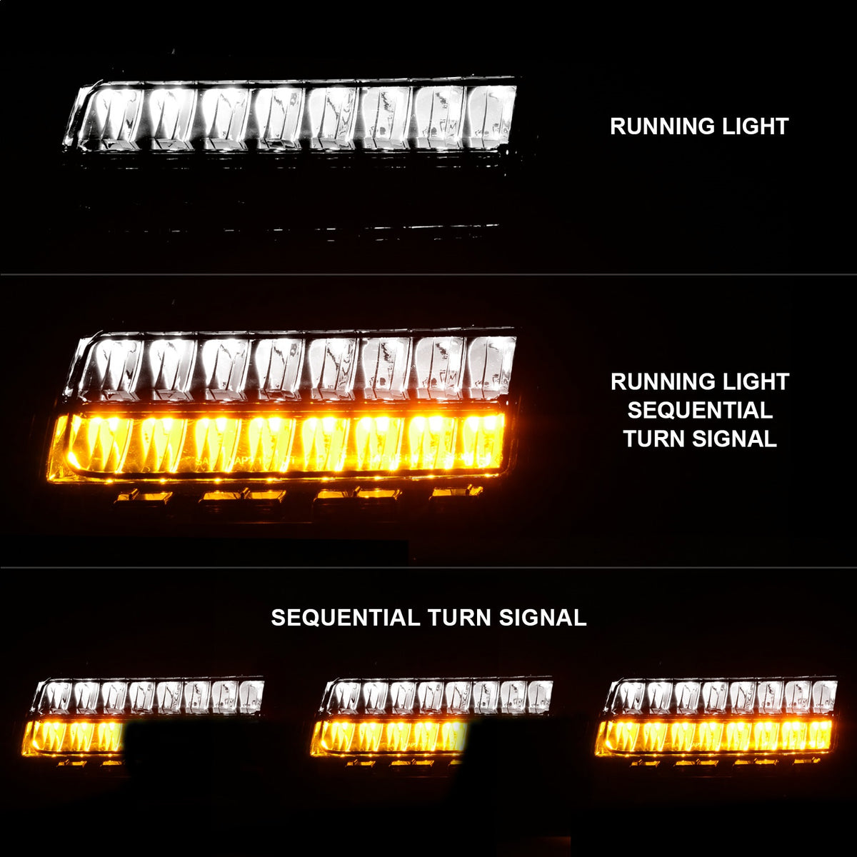 ANZO USA ZUKT_511085 Anzo ZUKT_511085 Side Marker Light Assembly LED Smoke Lens Chrome