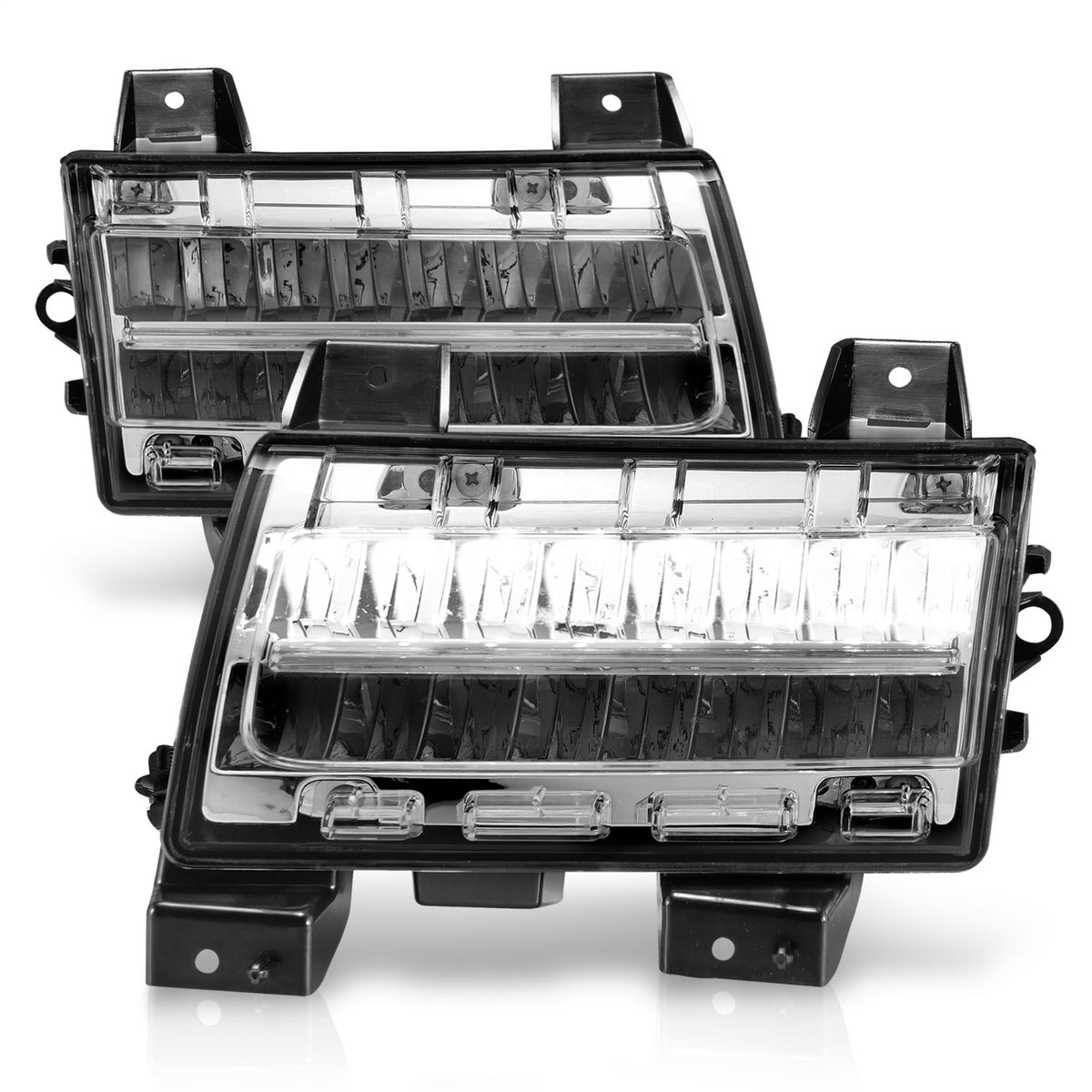ANZO USA ZUKT_511086 Anzo ZUKT_511086 Side Marker Light Assembly LED Clear Lens Chrome