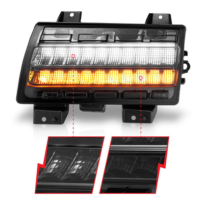 ANZO USA ZUKT_511087 Anzo ZUKT_511087 Side Marker Light Assembly LED Smoke Lens Chrome