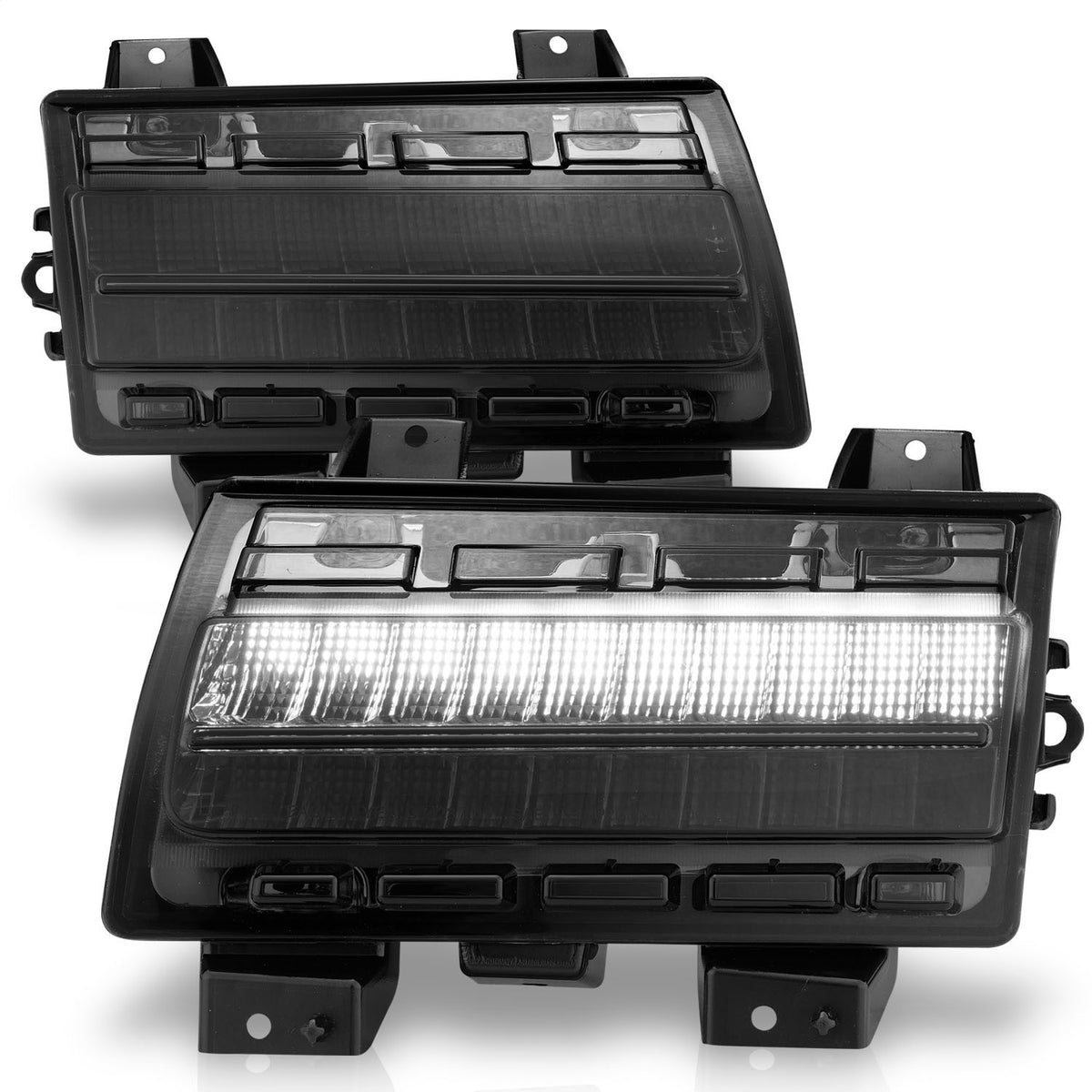 ANZO USA ZUKT_511088 Anzo ZUKT_511088 Side Marker Light Assembly LED Smoke Lens Chrome